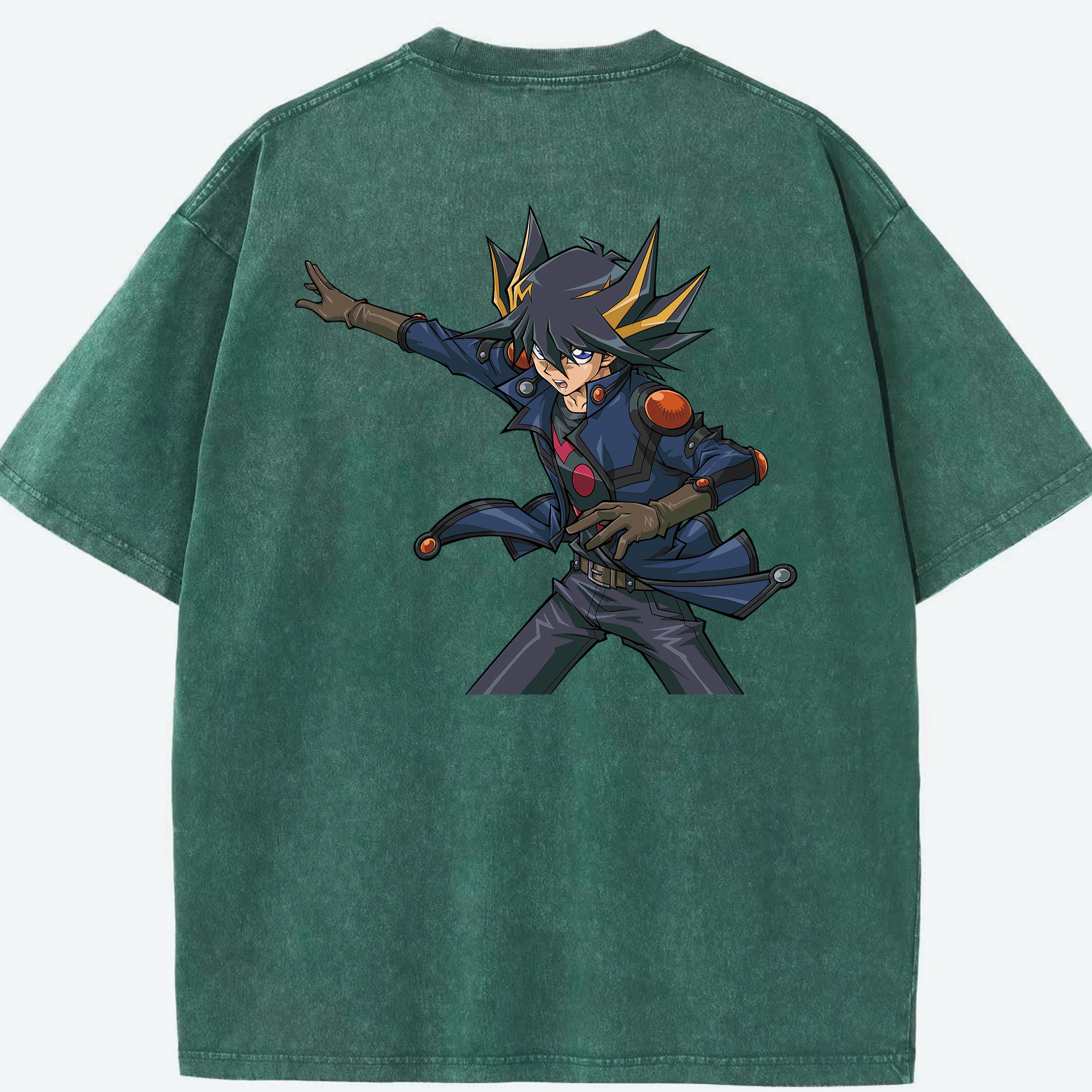 （画像用） 遊☆戯☆王 Yu-Gi-Oh! 綿100% ヴィンテージ風 半袖Tシャツ（背面プリント）